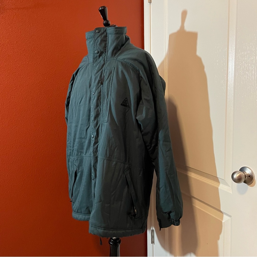 Nike ACG Men’s Green Retro Gorpcore Parka‎ Streetwear Fleece Lined Jacket